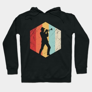 Trumpet Player Retro Distressed Hoodie